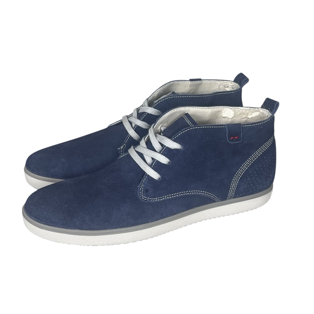 Nordstrom 1901 Blue Suede Shoes Oxfords Mens 45/12 Made In Italy Preppy Casual